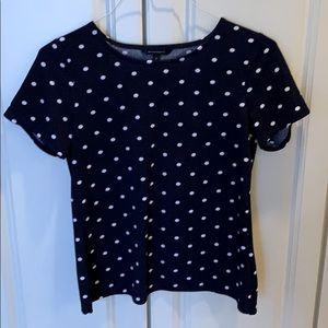 Banana Republic Polka Dot Open Back Shirt